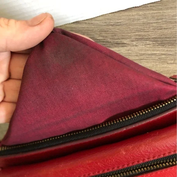 FOSSIL Red Leather Wallet - Picture 8 of 15